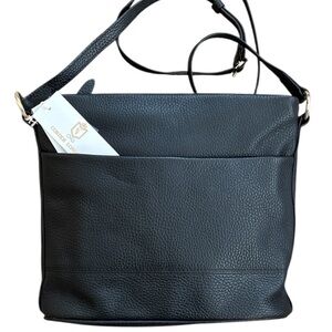 NWT Corder London Leather Ada Crossbody Bag Black